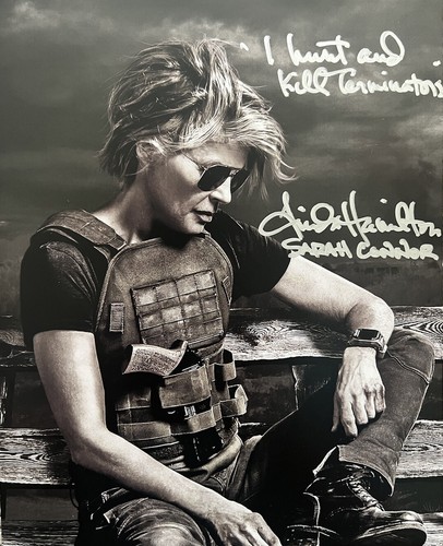 Linda hamilton signed sarah - linda,