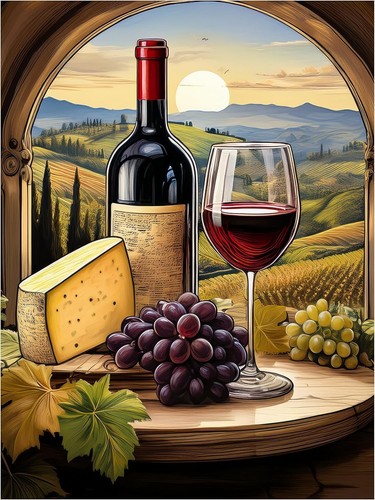 Piastrella murale tema - piastrella, vino
