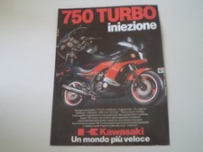 advertising Pubblicità 1984 MOTO KAWASAKI GPZ 750 TURBO INIEZIONE