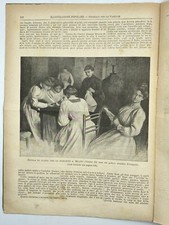 ILLUSTRAZIONE POPOLARE Giornale famiglie 1900 n 8 Scuola Cucina Signorine Milano