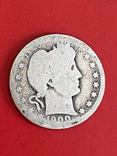 1900 US COIN 25 cents Barber