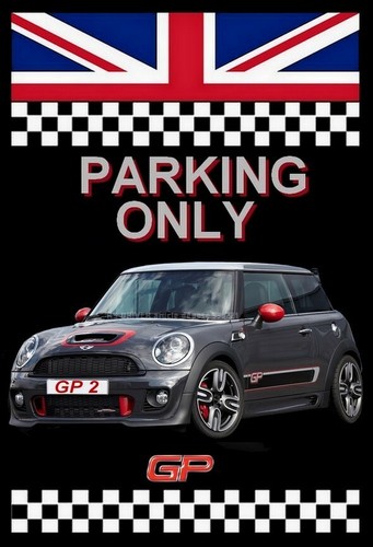 Plaque parking only mini - plaque, gp