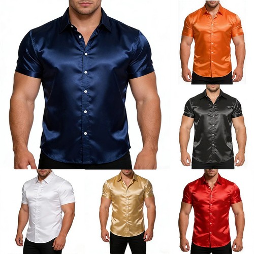 Camicia elegante uomo raso - , per