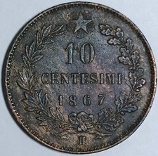 10 centesimi 1867 - Vittorio