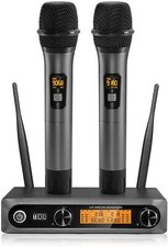 COPPIA MICROFONI WIRELESS PROFESSIONALI SENZA FILI UHF raggio fino a 60 mt.