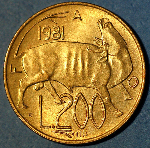 San marino italy - 200, lire