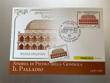 2008 Cartolina Filatelica Andrea Di Pietro della Gondola Il Palladio 0,65 Padova