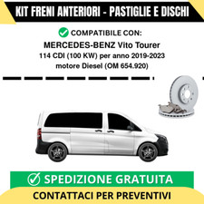 KIT FRENI ANTERIORI (Pastiglie e Dischi) per MERCEDES-BENZ Vito Tourer 114 CD...