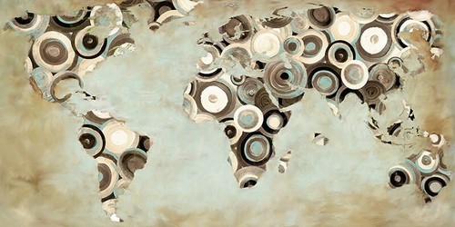 Quadro cartina terra mondo pop - quadro,