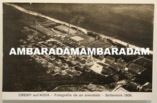 CARTOLINE CRESPI SULL'ADDA 1906 CAPRIATE BERGAMO FOTO AEREA CITTA' OPERAIE NV FP