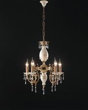 lampadario gold 5 luci bronzo