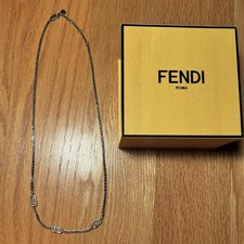 Collana catena FF argento FENDI 