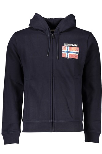 Napapijri felpa con zip - con, uomo