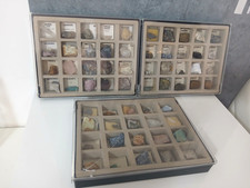 Collezione Lotto 60 Minerali e Gemme Cristalli De Agostini con Contenitori