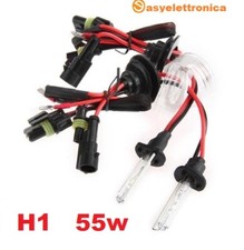2 LAMPADE XENON H1 6000K 55w HID RICAMBIO PER KIT FARI AUTO + CAVI CENTRALINA