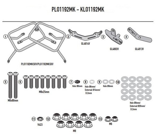 Kit portavaligie givi - kit,