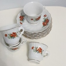 4 Tazzine Cinesi e 6 piattini Vintage