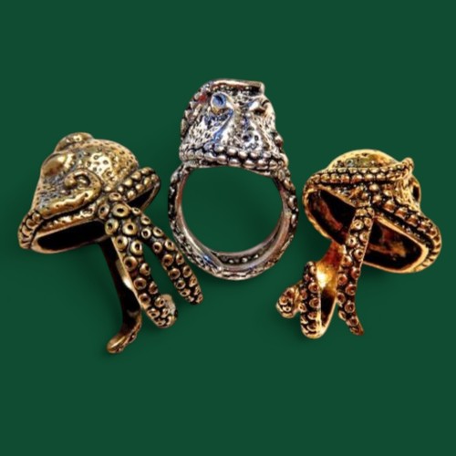 Anello regolabile polpo - anello,