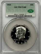 1964 50c mezzo dollaro CACG