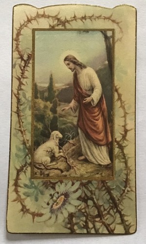 Santino gesù con pecorella - gesù,