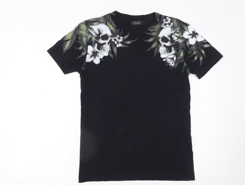 Shirt zara uomo nera teschio - zara,