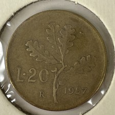 1957 20 Lire ITALY T754