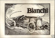 PUBBLICITA' 1925 AUTO BIANCHI CODOGNATO GARA VELOCITA' FUTURISMO VINTAGE CARS