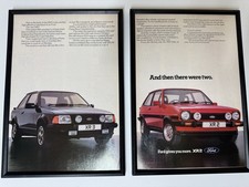 FRAMED Original 1982 Mk3 Ford Escort XR3 Fiesta XR2 Magazine Advert Poster Retro