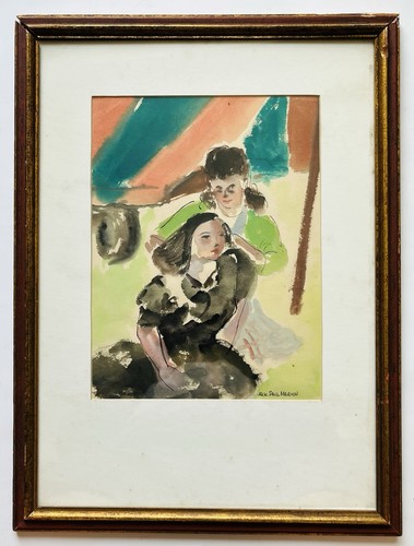 Quadro acquerello metà - , secolo