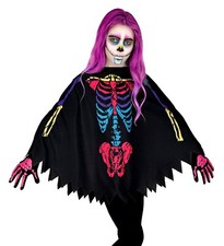 Poncho scheletro colorato -