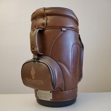 Borsa da golf in pelle marrone Belding Den Caddy mini cestino portaombrelli vintage