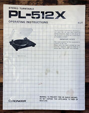 Pioneer PL-512X giradischi / giradischi proprietario / manuale utente *originale*