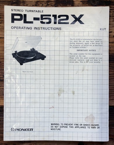 Pioneer 512x giradischi - pl-512x,
