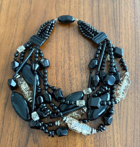 Collana angela caputi nera - collana,
