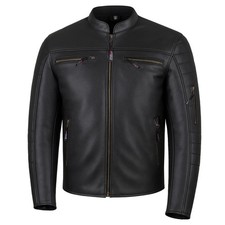 Giacca Moto Uomo REVOLT Pelle di Bufalo Premium Naturale Ventilata Uomo