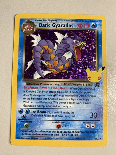 Dark gyarados 82 25th - 8/82,