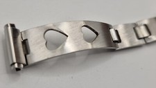 Bracciale vintage inox 100% anse a pompa mm14/11 fori cuore L.14,8cm n.o.s.