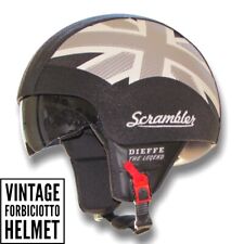 Casco vintage in pelle personalizz Scrambler Bandiera Inglese Union Jack Triumph