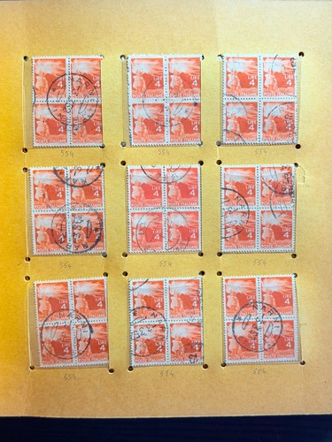Lotto quartine italia - italia, timbrate