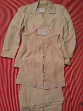 TAILLEUR COMPLETO DONNA GATTINONI PANNA PANTALONE GIACCA E JILE' COMPLETO