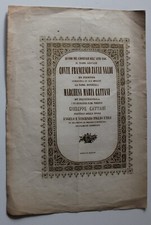 1856 FAENZA SONETTO matrimonio CONTE Francesco ZAULI+MARCHESA Maria CATTAN-ck319