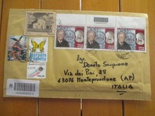 italia 2017 busta affrancata