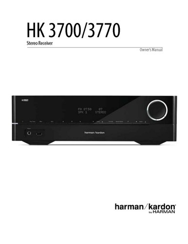 Harman kardon hk3700 hk3770 - harman,
