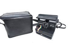 Polaroid Spirit 600 fotocamera terrestre pellicola nera istantanea striscia arcobaleno testata + borsa