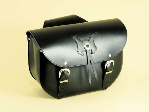 Coppia borse laterali cuoio - coppia,