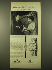 Pubblicità orologi Rolex stile 6016 e 1007 1961 - Jinx Falkenburg