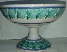 Coppa alzatina maiolica - o, in