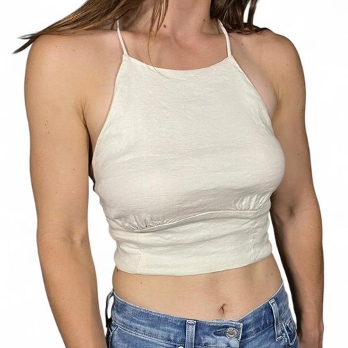 Crop top zara panna con - top,