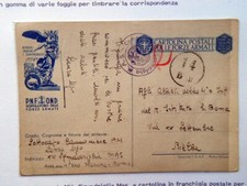 194 ? rara CARTOLINA Franchigia Militare usata SOMMERGIBILISTI Squadriglia MAS