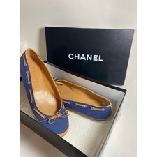 Scarpe basse Chanel blu W8,5